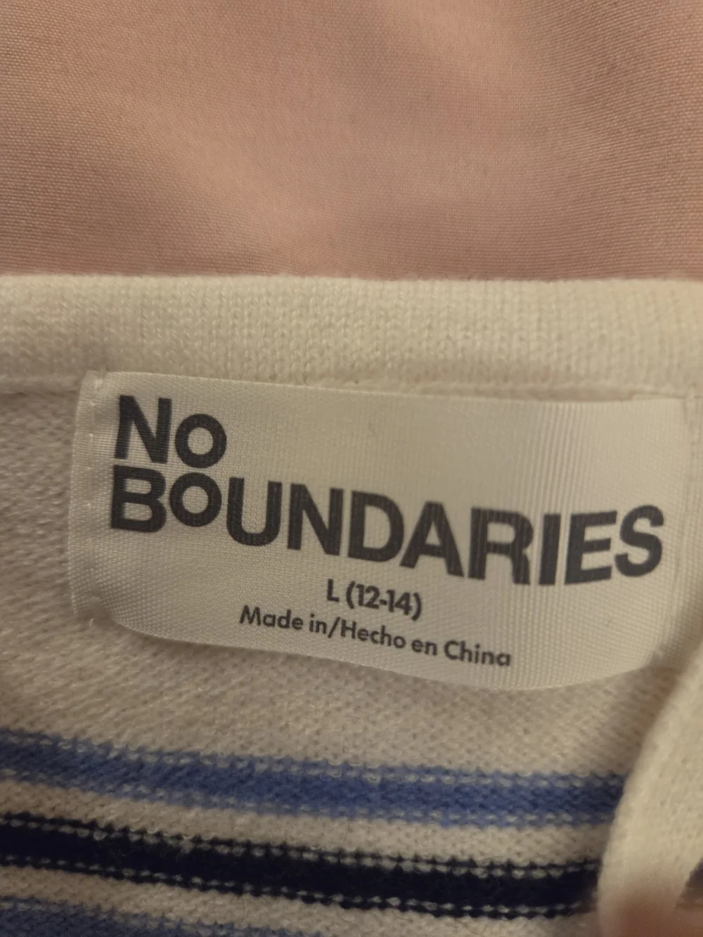 No Boundaries White Tee with Light Blue Trim 2 Pc Set - Picture 8 of 8